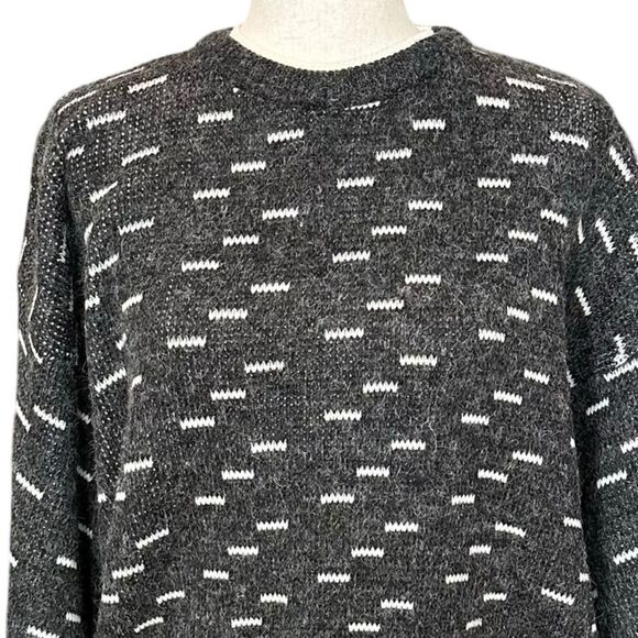 NWT Permit Mens Crew Neck Sweater Charcoal Gray/Ivory Size XL - Picture 4 of 12